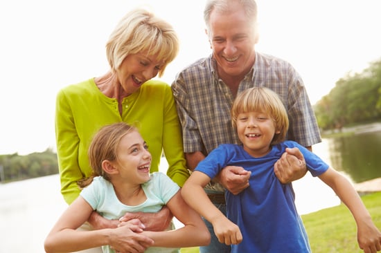 G-parents playing with grands outside-1
